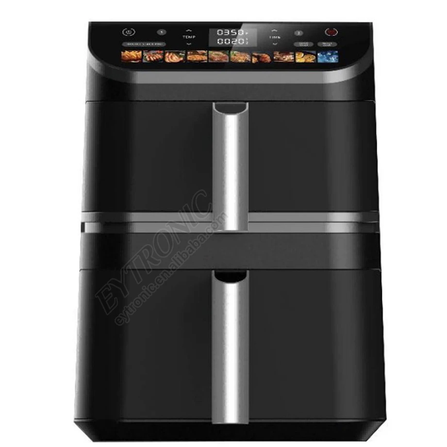 

2026 New Model Multi-functionalFactory New Design 11L Double Stack Air Fryer DIgital With Turbo up and Down Two Heating Elements