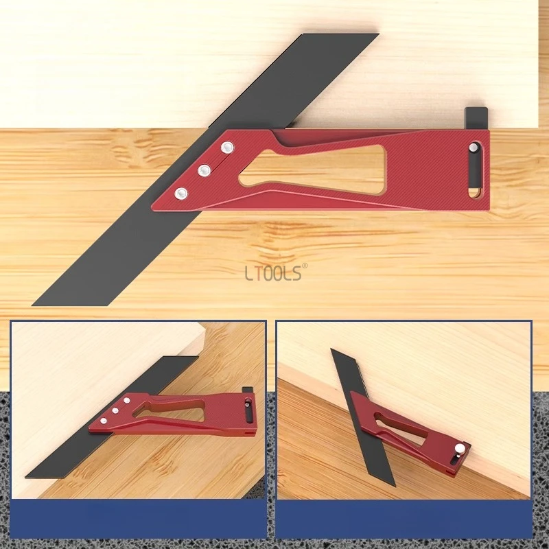 Woodworking Decoration Multifunctional Folding Ruler Metric and Imperial Scale Tool Set Multi Angle Hole Marking Measuring Ruler