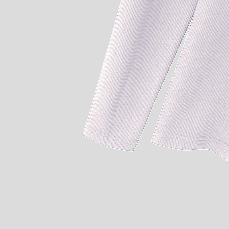 Frühling 2025, Neue Mode Für Männer Taste Rollkragen T-shirt Einfarbig Langarm Freizeit Streetwear Beliebte Slim-fit grundlegende Hemd – Detail 18