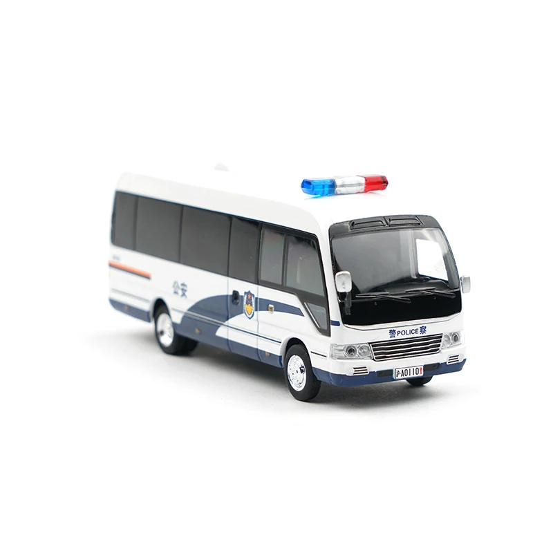 Diecast Alloy 1:64 Scale Koste Police Medium Bus Model Adult Classic Collection Display Ornament Gift Souvenir