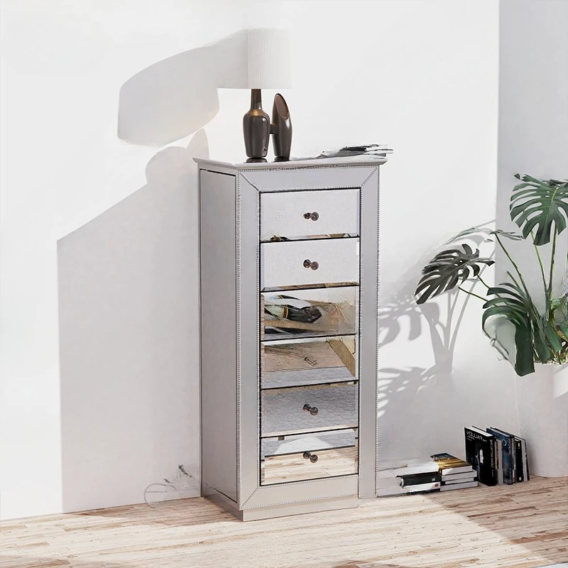 

Jewelry cabinet Multifunctional jewelry chest cabinet Jewelry European display Bedroom wooden mirror chest