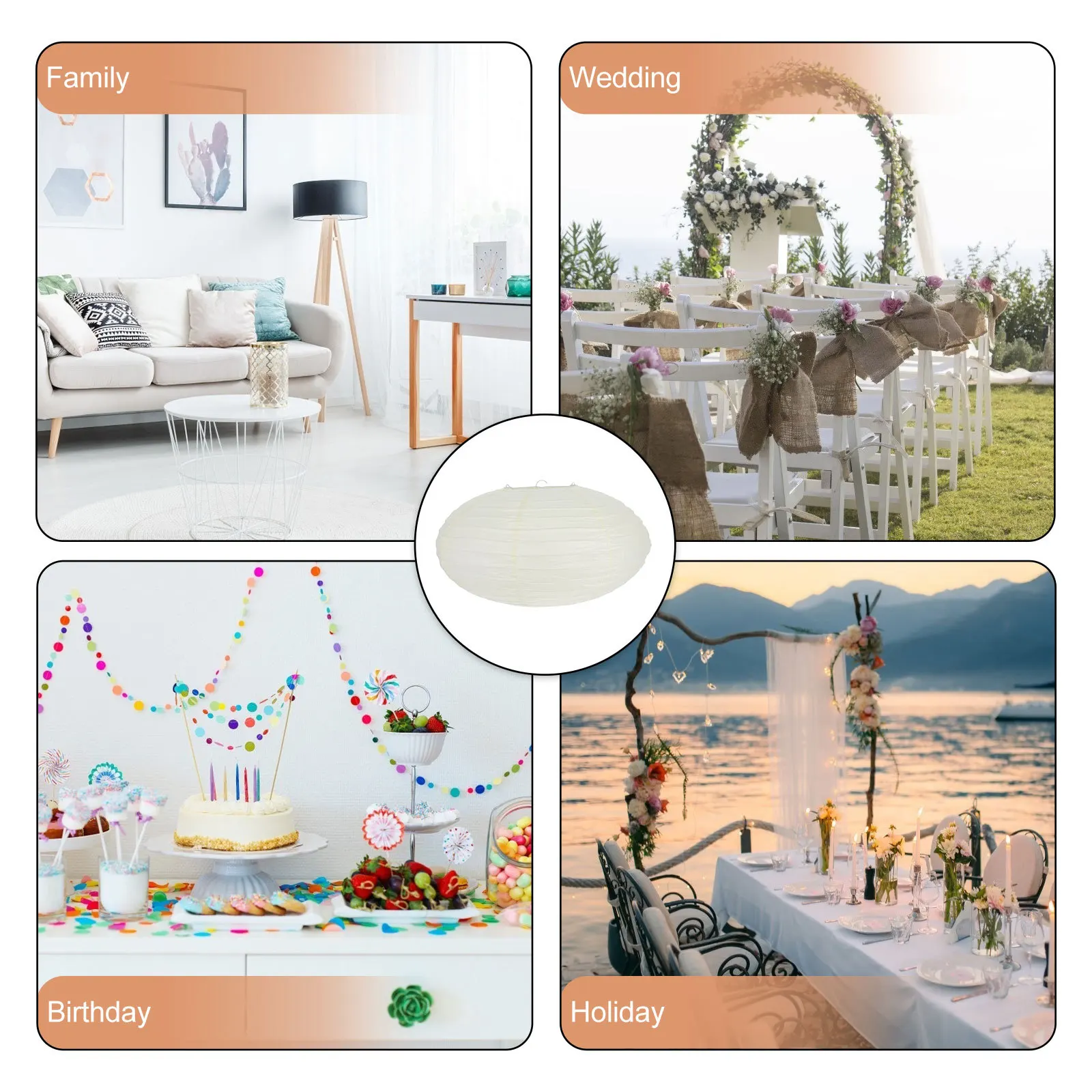 2 قطعة غطاء مصباح فانوس ورقي بدائل ديكور معلق قابل للطي غطاء خفيف للمنزل وحفلات الزفاف