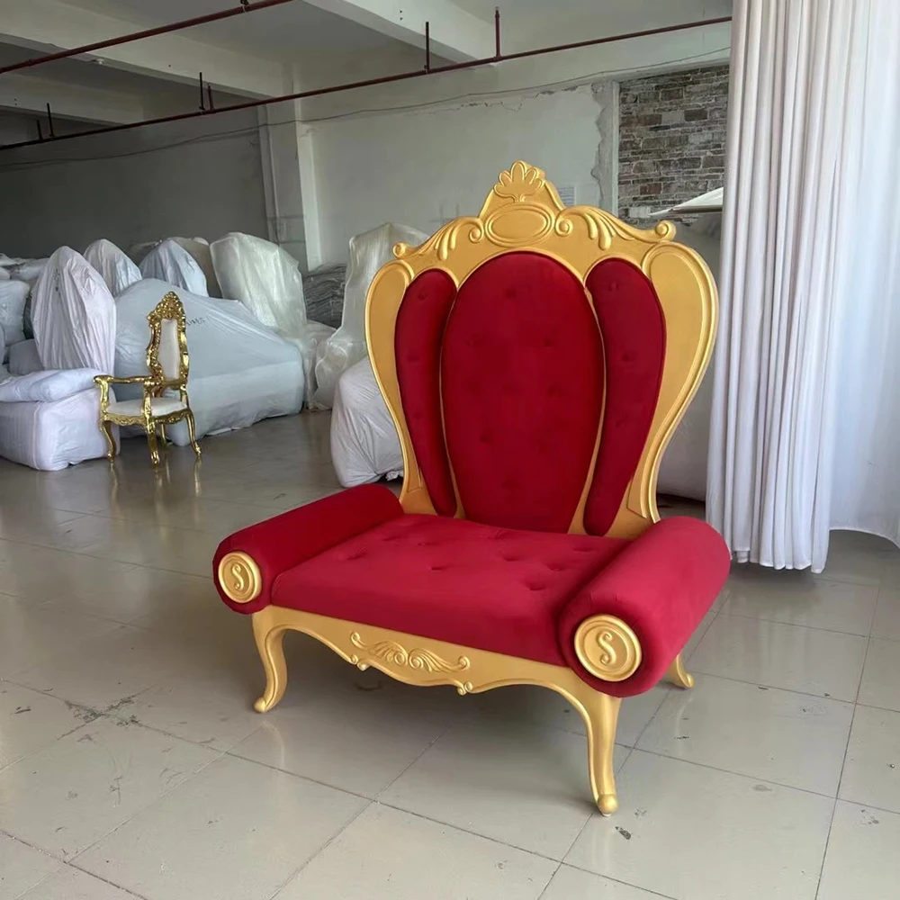 Factory Supplier Cheap Price Red Wedding Throne Chairs Chairs For Events Throne Chair