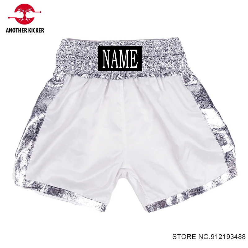 Boxing Shorts Custom Plain Muay Thai Shorts Men Women Kids Satin Fighting Thaiboxing Kickboxing Pants MMA Martial Arts Clothing