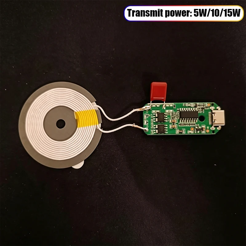 Wireless Charger Module 5/10/15W Metal Charging Coil Board Diameter Transmit Coil Type-c Wireless Charging Transmitter Module