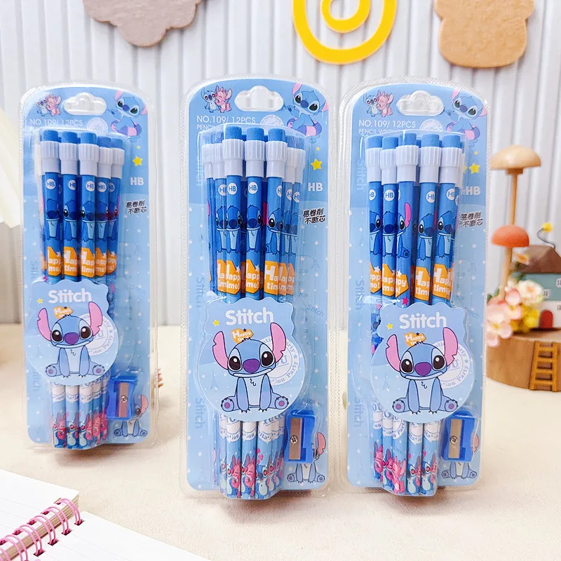 

12pcs Disney Stitch Anime Pencil School Supplies Kid Colored Pencils School Supplies Pencils Hb Pencils Kids Birthday Xmas Gift