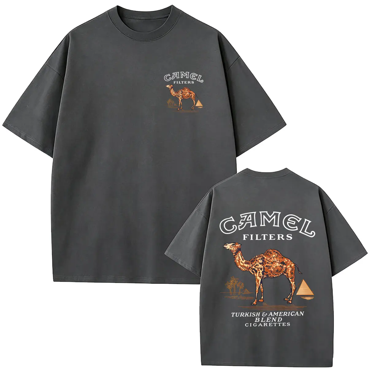 Camel Motocycle Car Graphic Print T-shirt Men Women Casual Oversized Streetwear Male Casual High Quality Soft Cotton T Shirts