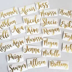 Custom Bridesmaids Cup Name Decals 10 Pcs Personalised Bridal Party Vinyl Decals DIY Wedding Party Champagne Glass Stickers