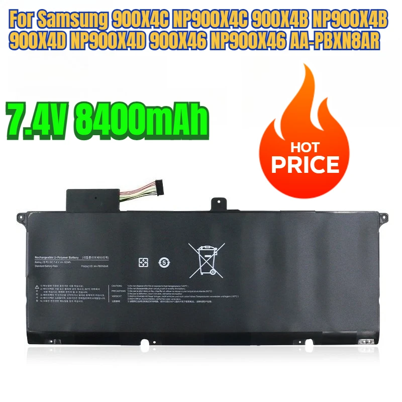 

7.4V 8400mAh Laptop Battery for Samsung 900X4C NP900X4C 900X4B NP900X4B 900X4D NP900X4D 900X46 NP900X46 AA-PBXN8AR