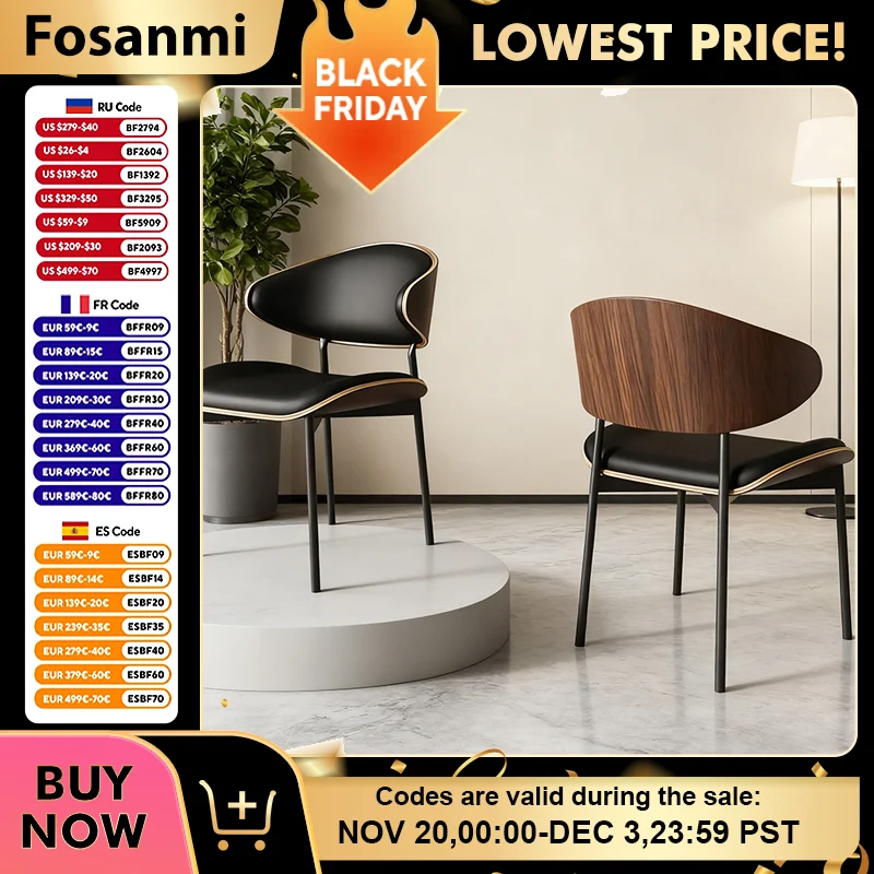 

Luxury Leather Cafe Table Chair with Curved Back Modern Dining Chairs for Living Room Restaurant Kitchen Chair with Steel Frame