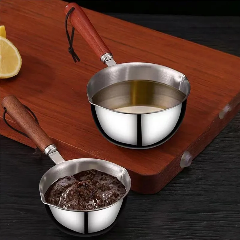 150ml 300ml Oil Splash Small Pot Oil Spicy Seed Kitchen Stainless Steel Special Pouring Hot Oil Pot Mini Small Pot Drizzle Oil