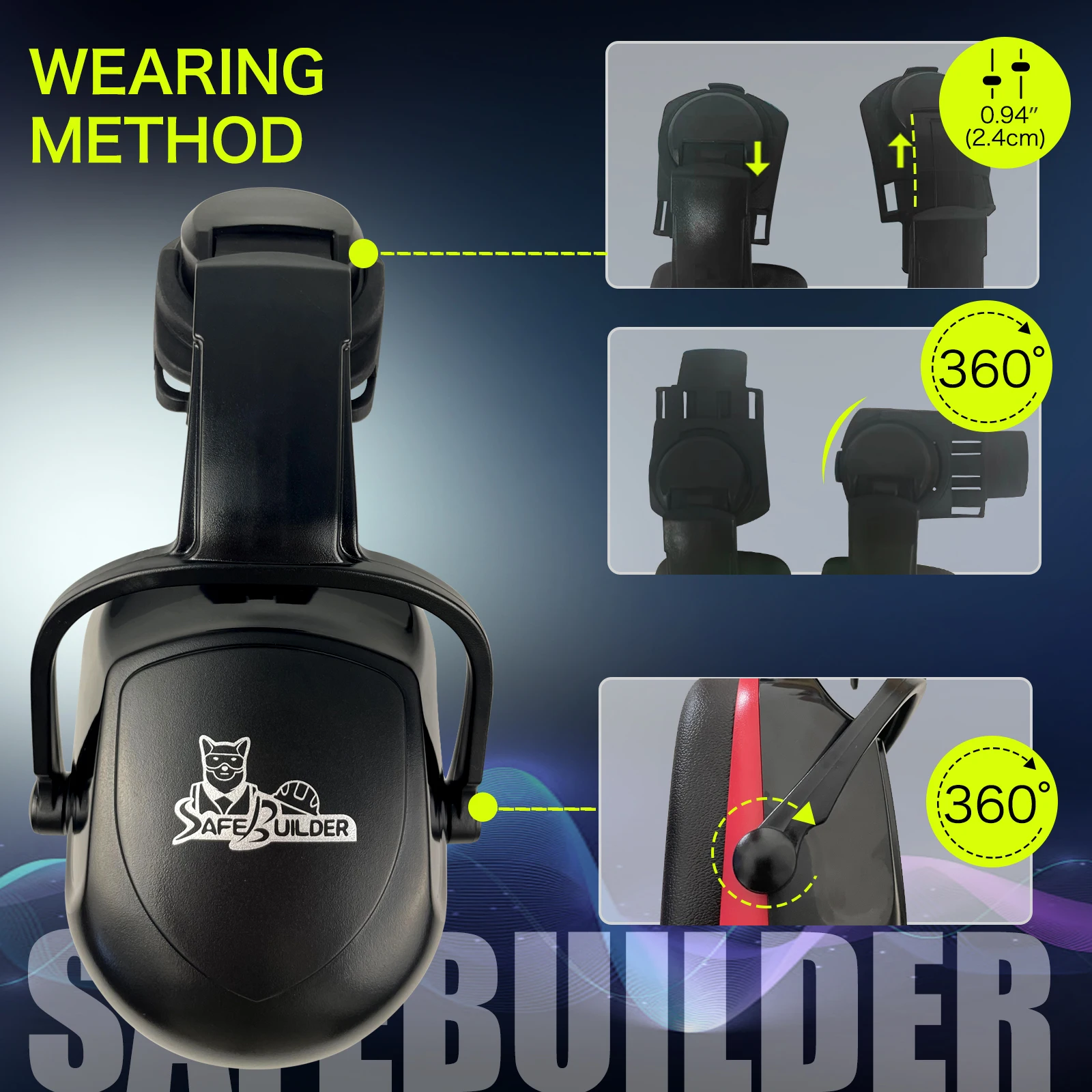 Cache-oreilles pour casques durs adaptés, Protection auditive à réduction de bruit, cache-oreilles amovibles pour casque