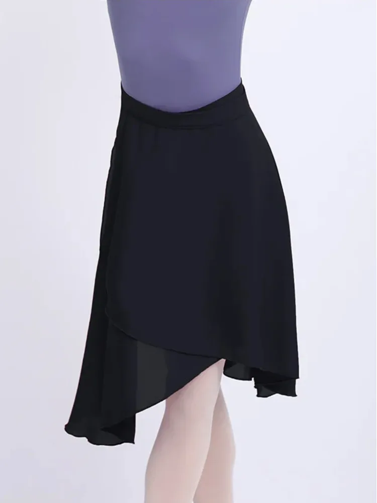 تنورة عالية الخصر من الشيفون بلون سادة للنساء - جزء سفلي لأداء رقص الباليه المتدفق لبطانات وعروض المسرح