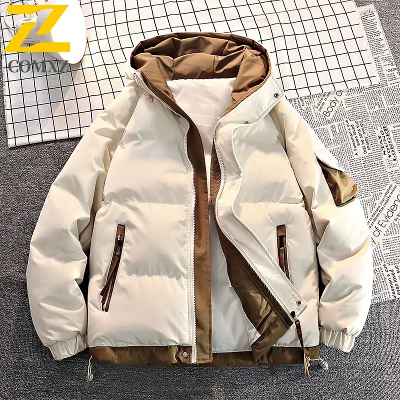 

COMXZ Premium Hooded Men Padded Jacket 2025 Outdoor Exploration Thick Warm Parka Daily Wear Comfortable Light Winter Coats