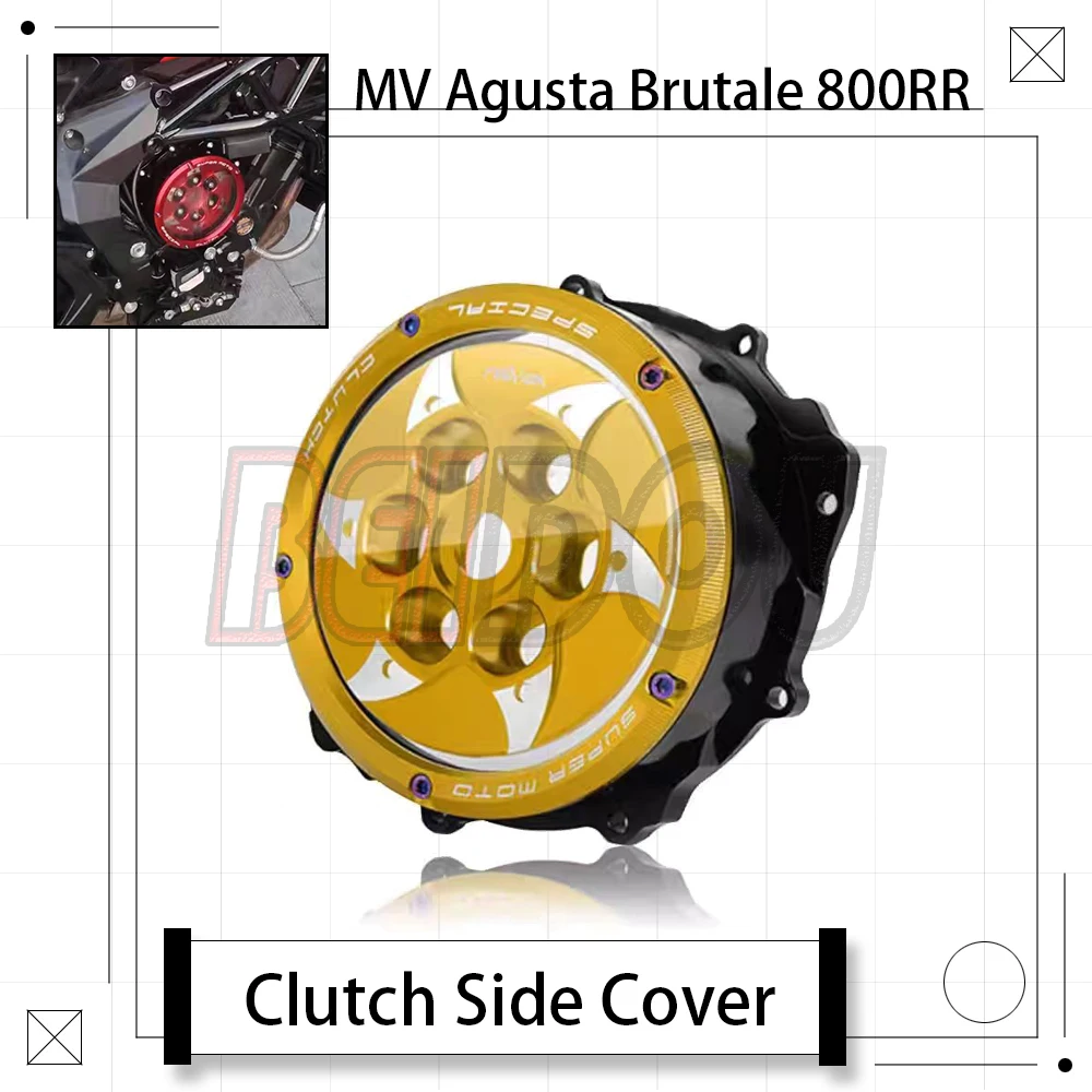 

For MV Agusta Brutale 800 800RR 800 RR Motorcycle Modification Engine Transparent Clutch Side Cover Aluminum Side Cover