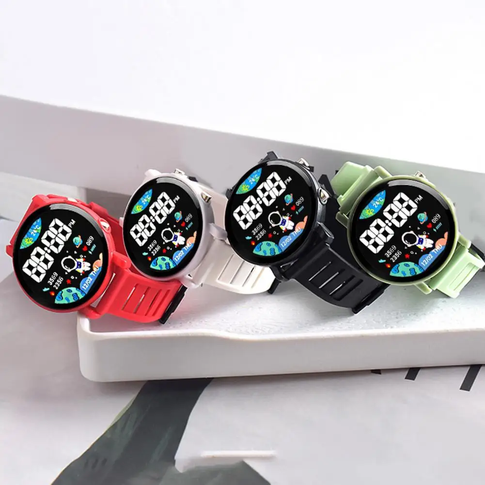 Accurate Time Led Watch Waterproof Led Sports Watch for Kids Large Font Display Accurate Time Boys Girls Silicone Digital Watch