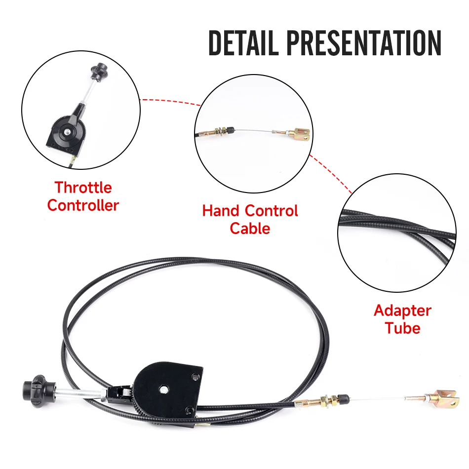 2.5m ハンドスロットルコントロール、掘削機、ハーベスター、トラクター、船舶、肥料散布機用、スロットルケーブルアセンブリ、セルフロックコントローラー