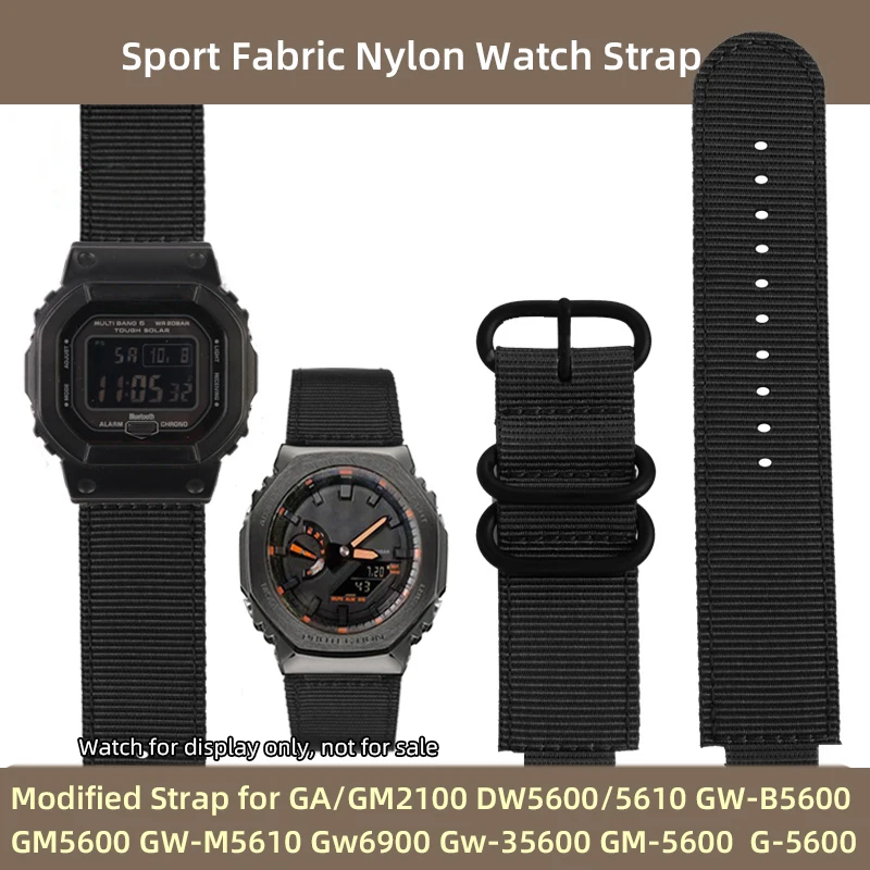 For Casio G-SHOCK G-5600 DW5600 GW-M5610 GA-2100 GA110 G-8900/GR8900/GW-8900 DW-6900 6600 GM5600 GX56 nylon strap band Bracelet