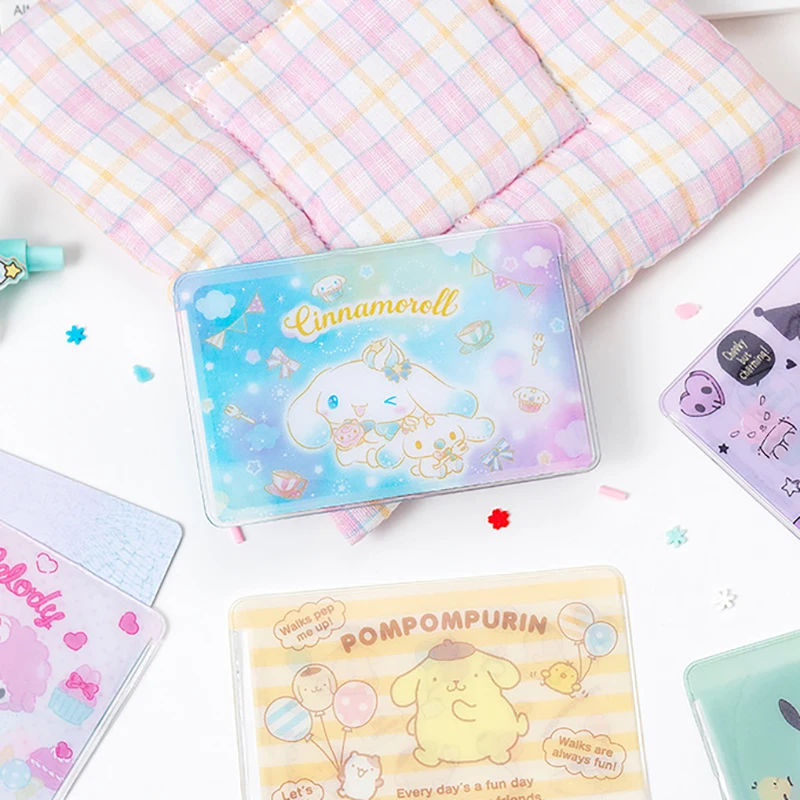 Sanrio Card Case Anime Figure Kuromi Cinnamoroll Photo ID Card Holders Cover Fashion Mini Card Sleeve Storage Case Bag