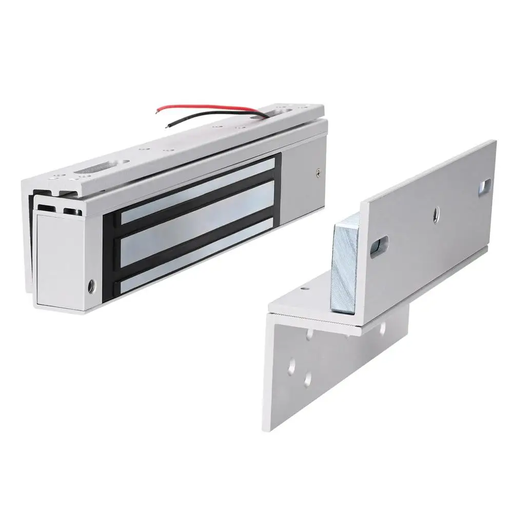 Electric Magnetic Door Lock Outdoor Waterproof 280KG Holding Force 12V DC Fail Safe Stainless Steel Bracket Wooden/Glass/Metal