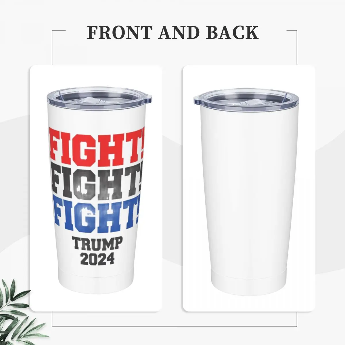 Stainless Steel Tumbler Trump Fight 2024 Shot Election Thermal Cups USA Heat Preservation Cold Drink Car Mugs Water Bottle