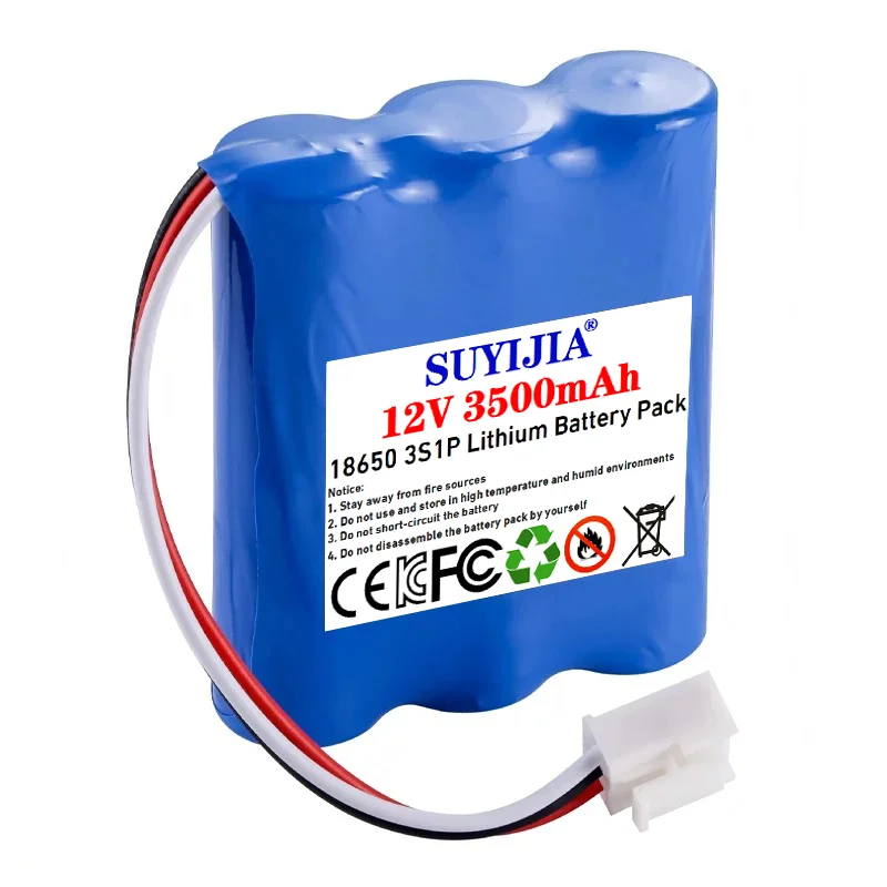 18650 12V 3500mAh lithium battery suitable for Koman STAR8000E ME600 infusion pump audio 12.6V 3S1P battery pack