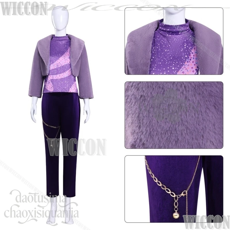 Anime Movie Animal 2 Cosplay Kiraa Costume Fashion Purple Glamorous Sparkly Stage Idol Uniform Furry Coat Pants Navidad Carnaval