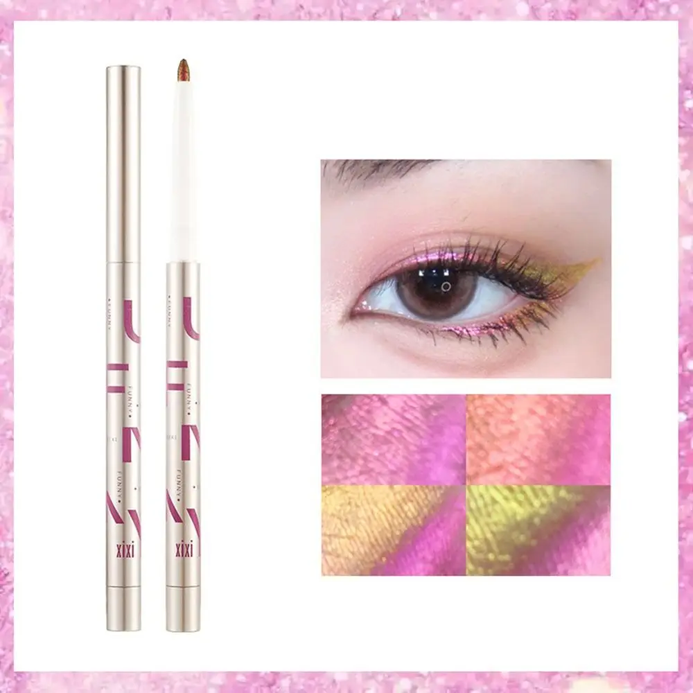 Fast Dry Shiny Eyeliner Pen Shimmer Smooth Glitter Highlight Eye Shadow Pencil Smudgeproof Long Lasting Sequin Eyeliner