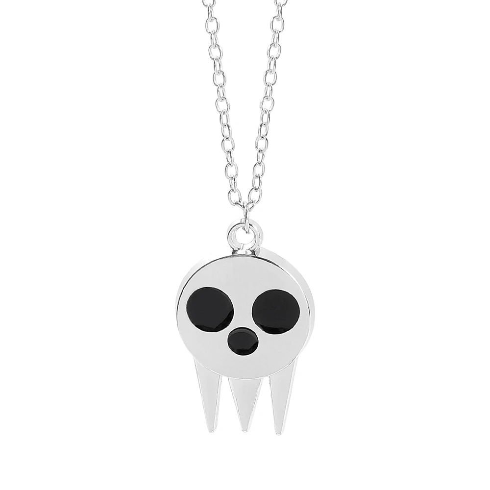 Soul Eater Anime Necklace for Women Men Death The Kid Cosplay Costumes Props Skull Skeleton Keychain Gothic Accessories