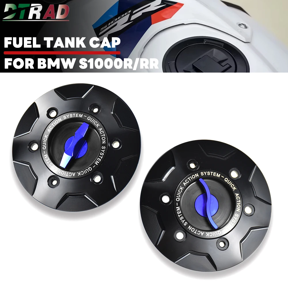 

2009-2026 New For BMW S1000RR S1000R M1000R M1000RR R NINE T CNC Billet Keylss Quick-Release Fuel Tank Cap Gas Oil Petrol Cover