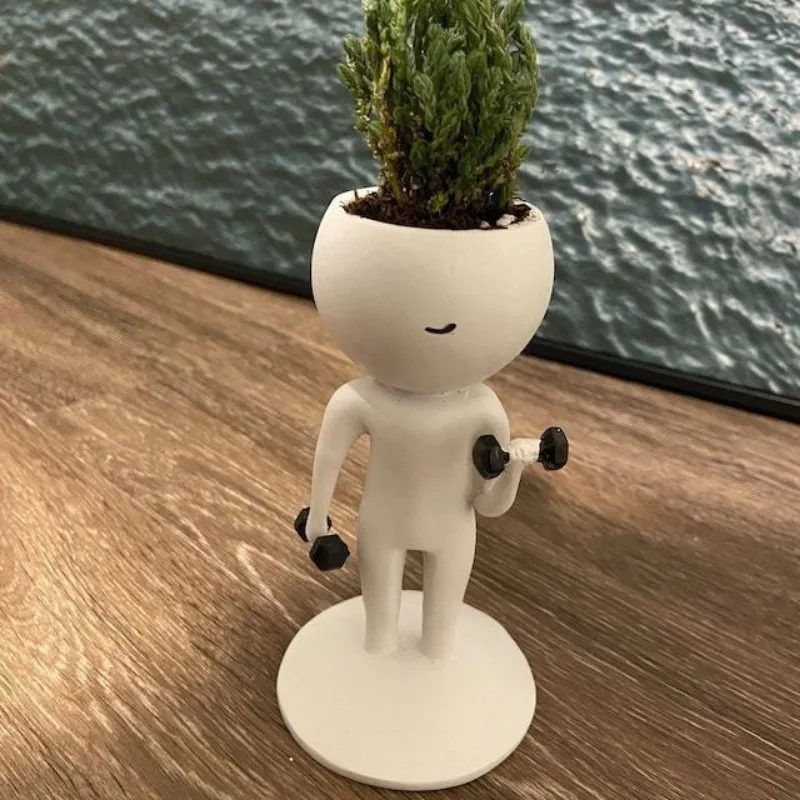 Creative Treadmill Figurine Flower Pot Ornament Tabletop Sports Figurine Succulent Pot Plant Pots Vase Resin Handicraft