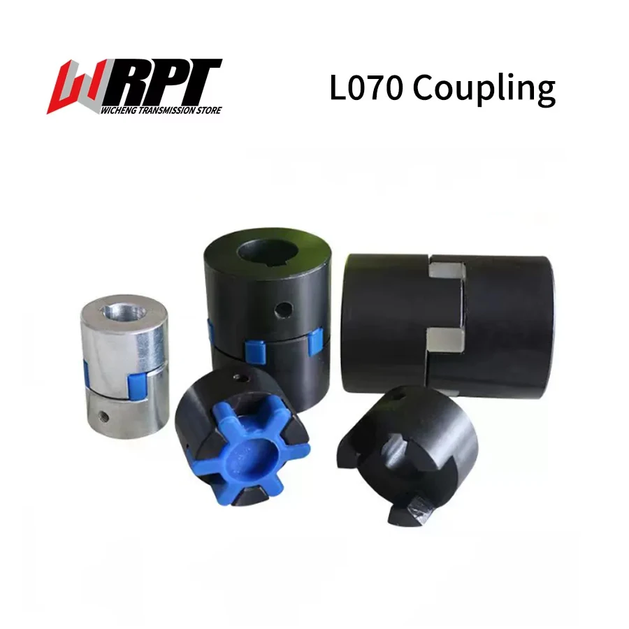 L-Type Coupling Three-Jaw Servo Motor Coupling Plum Blossom Coupler 45# Steel High Torque Standard Inner Hole In Stock