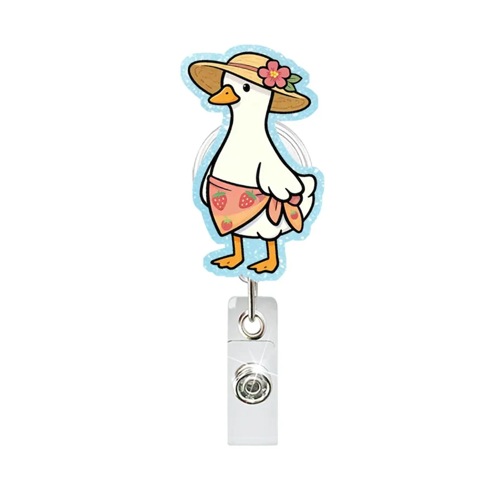 Id Card Holder Decorative Metal Clip Badge Reel Retractable Badge Reel Crystal Craft Decorative Id Holder For Office Access Card