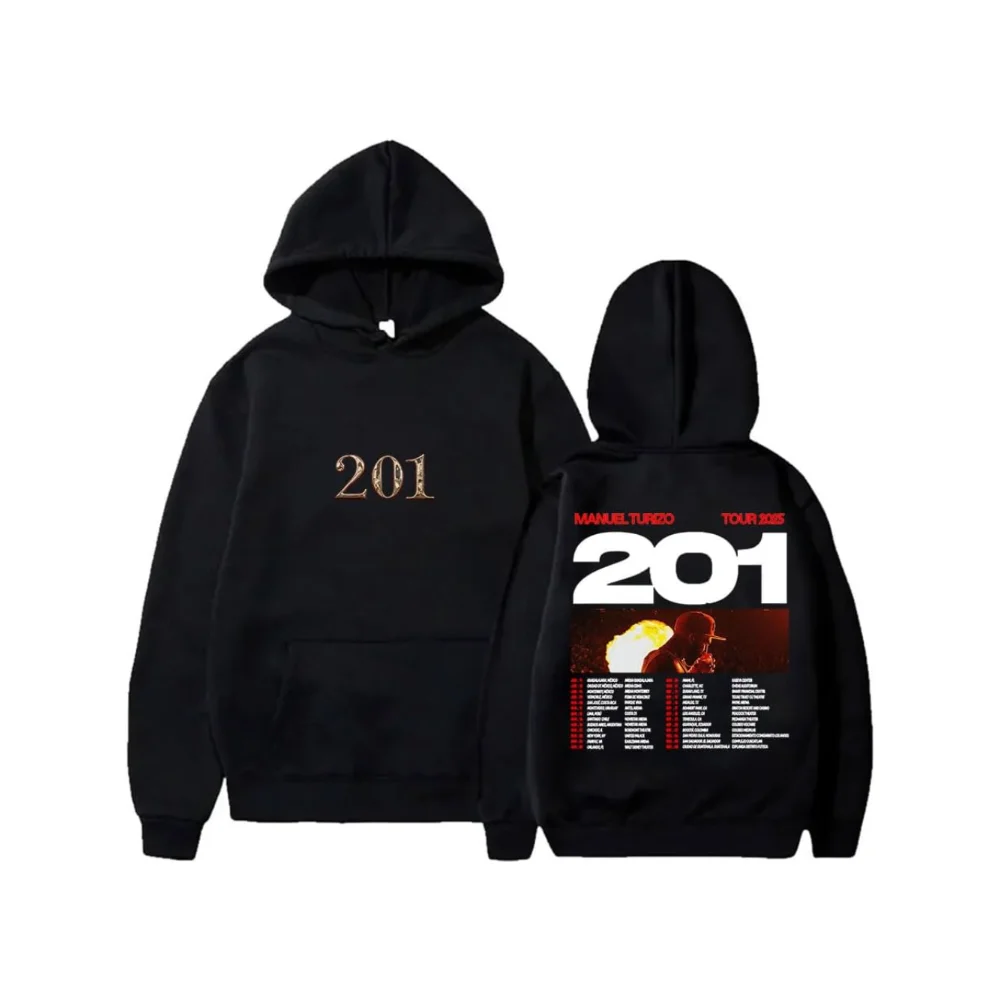 

Manuel Turizo 201 World Tour 2025 Merch Hoodie Women Men Long Sleeve Sweatshirt Fashion Pullover Clothes