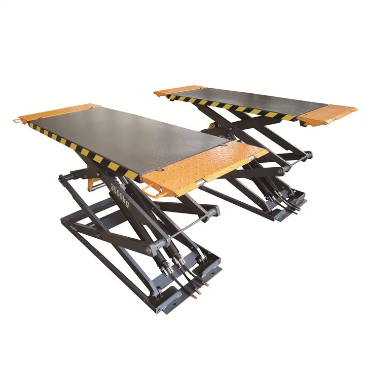 Car lift scissor lift No digging groove Ultra-thin small scissor lift Car maintenance platform