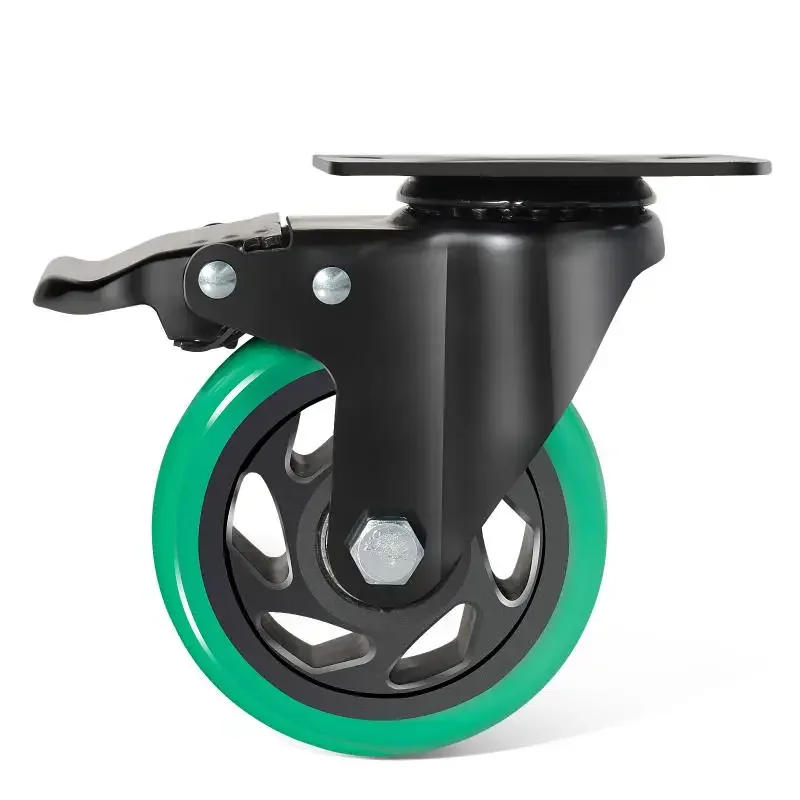 1pcs-5-inch-heavy-duty-industrial-caster-medium-duty-ventilated-swivel-wheel-with-brake-high-load-capacity-wear-resistant