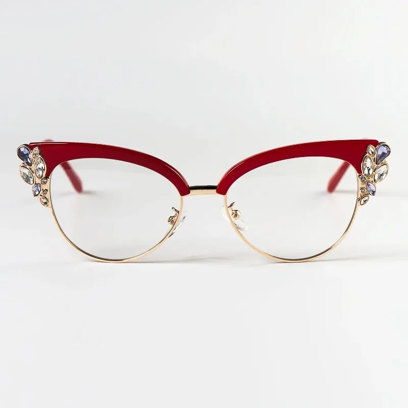 Ensemble de lunettes de protection des yeux pour femmes, tout-en-un, lunettes anti-bleu, biscuits brillant 216.239., tendance de la mode œil de chat