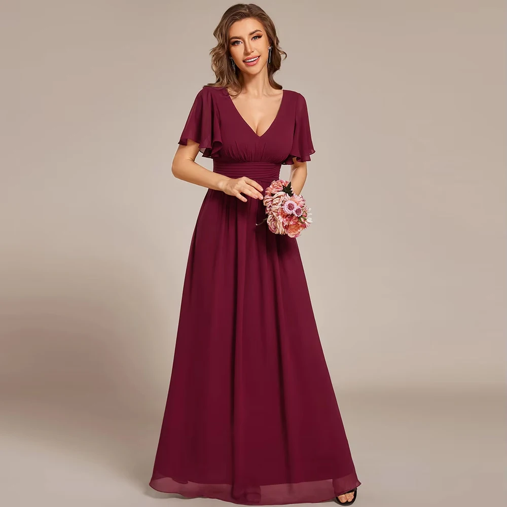 baziiingaaa-robe-de-soiree-en-mousseline-de-soie-avec-manches-a-volants-robe-de-demoiselle-d'honneur-avec-nœud-a-l'arriere-robe-de-soiree