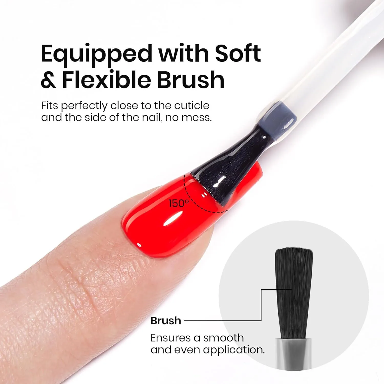 Mpow 1/2 Pcs 18ml Base Coat & Top Coat Gel Nail Polish Set Soak Off UV LED Semi Permanent Nail Art Manicure Functional Tool