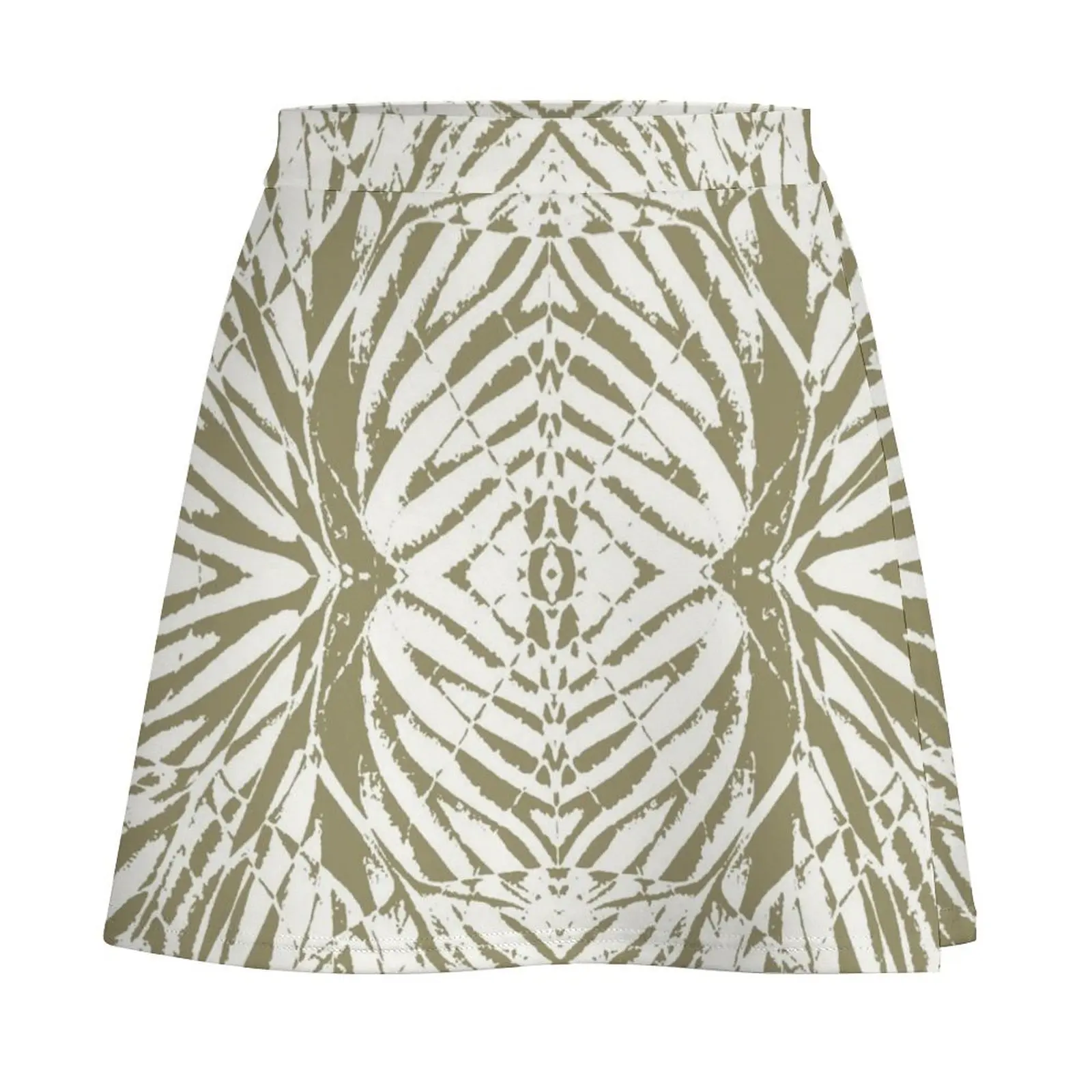 Flow of Nature Khaki Cream reverse Mini Skirt Woman short skirt luxury clothes women Clothes for summer Mini Skirt