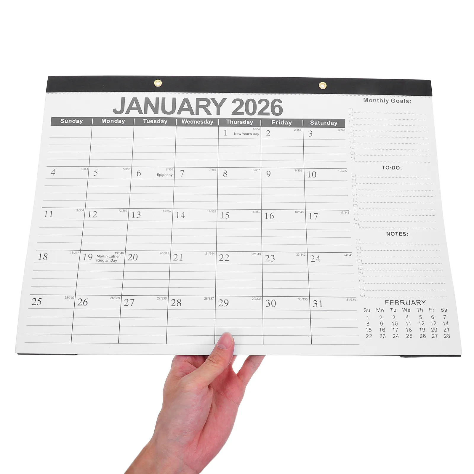 

18 Month Wall Calendar 2026-2027 Bold Print Easy Read Layout Extended Planning Tool for Office Home Academic Use Yearly Schedule