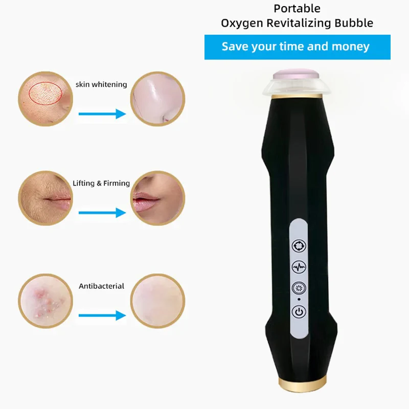 2024 New Design Handheld CO2 Bubble Pen Oxygenation Capsules Pods Rechargeable Skin Tightening Facial Machine Oxygen Facial Kit