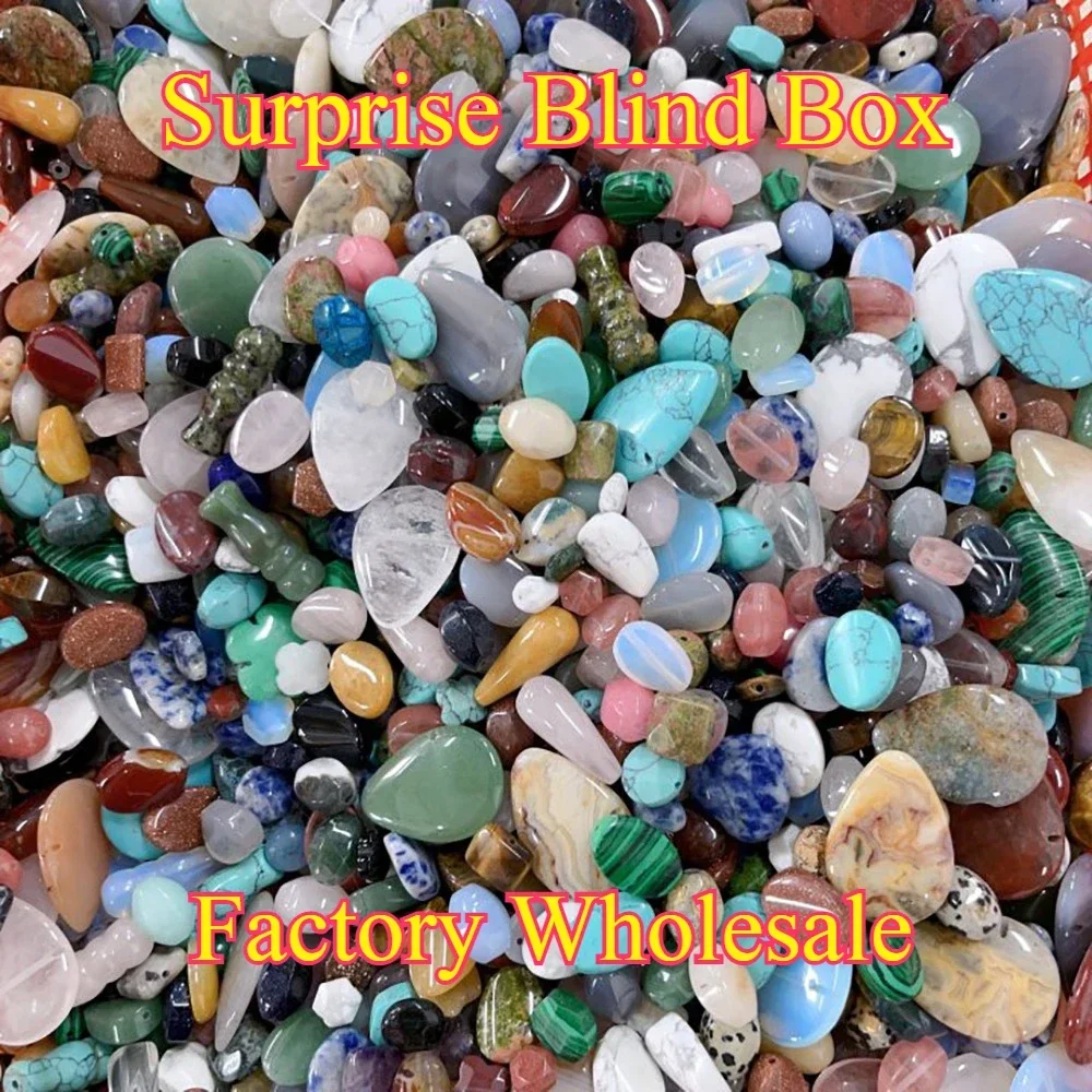 50g Blind Box Niespodzianka Losowa Zawieszka z Naturalnego Kamienia Kamień Szlachetny Biżuteria DIY Kolczyki Naszyjnik Bransoletka Akcesoria Hurt