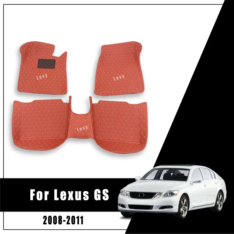 

Car Floor Mat For Lexus GS 2011 2010 2009 2008 Waterproof Leather Carpet Rugs Custom Auto Interior Accessories