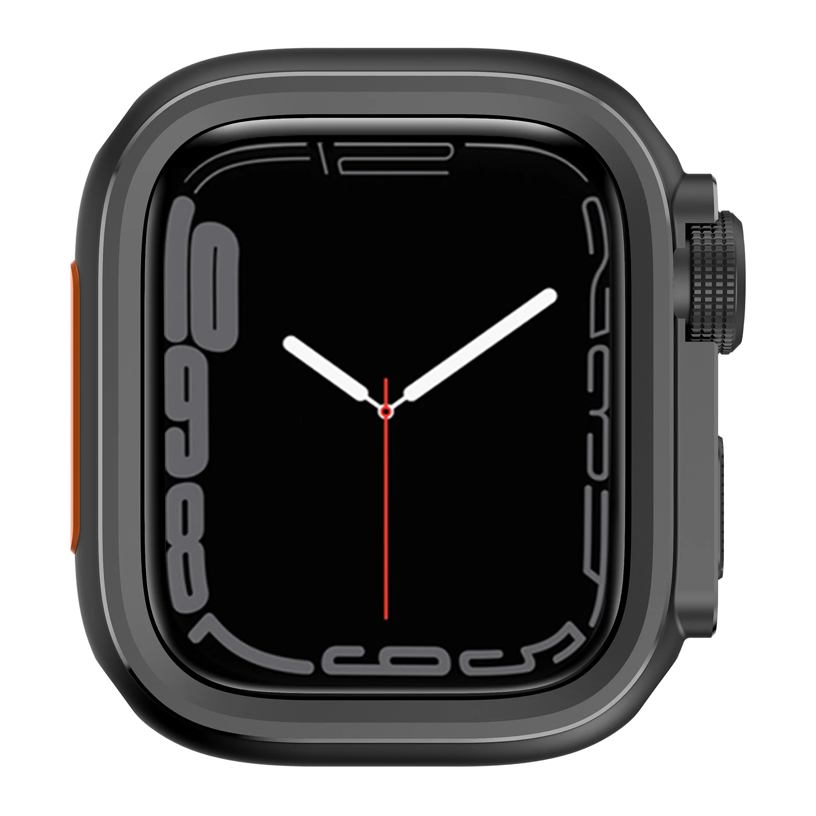 حافظة واقية لساعة ابل SE (2023) / SE (2022) / SE / 6 / 5 / 4 إطار ساعة من خليط معدني مقاس 44 ملم - اسود