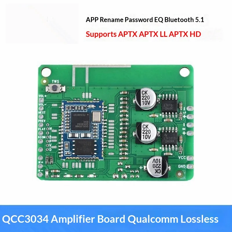 placa-amplificadora-qcc3034-com-suporte-a-bluetooth-51-qualcomm-mudanca-de-nome-do-app-senha-e-eq-e-suporte-lossless-aptx-aptxll