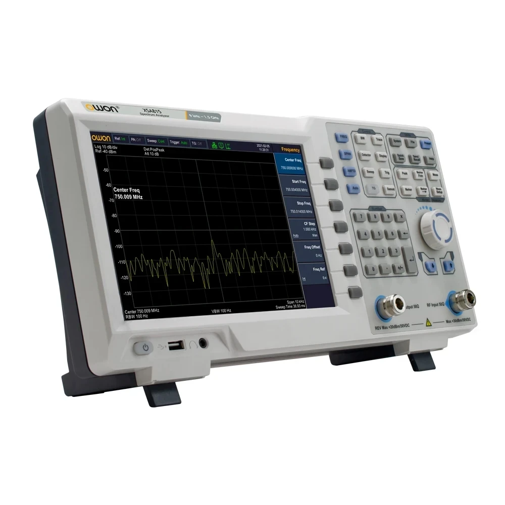 XSA815TG Digital Spectrum Analyzer 9 inch LCD 1280x800 1Hz Resolution Bandwidth 9kHz to1.5GHz Frequency TG Oscilloscope