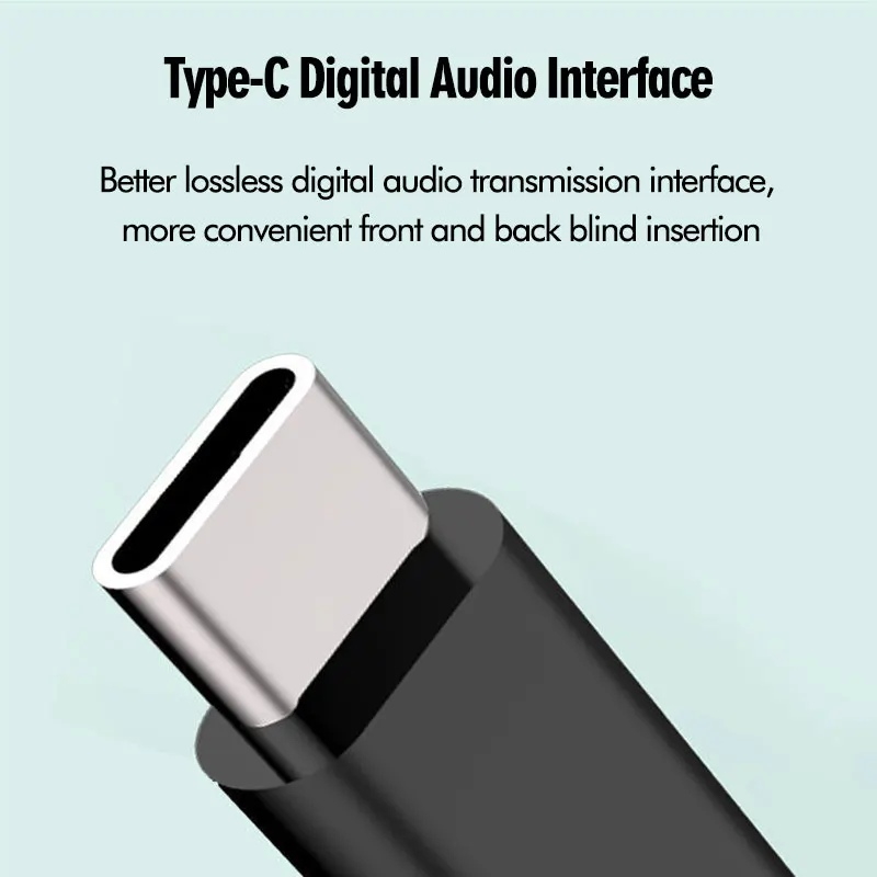 실제 골전도 유선 헤드폰, USBC 음소거 단추 제어, 비 블루투스 HiFi 스테레오 음악 이어버드, HD 마이크 통화 헤드셋