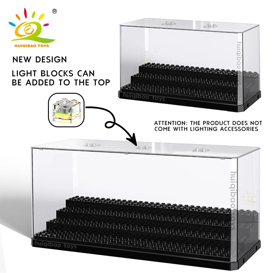 HUIQIBAO Toys Dustproof Figures Display Case Box Show Case for Model Collection Building Blocks Decorative Bricks Toy for Adult