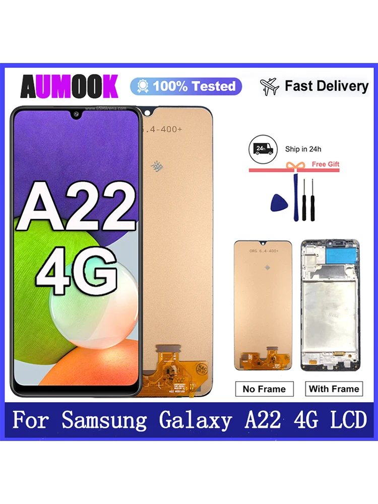 Nouvel écran pour Samsung Galaxy A22 4G, écran LCD, écran tactile, numériseur pour Samsung A22 4G A225F A225M, remplacement d'écran